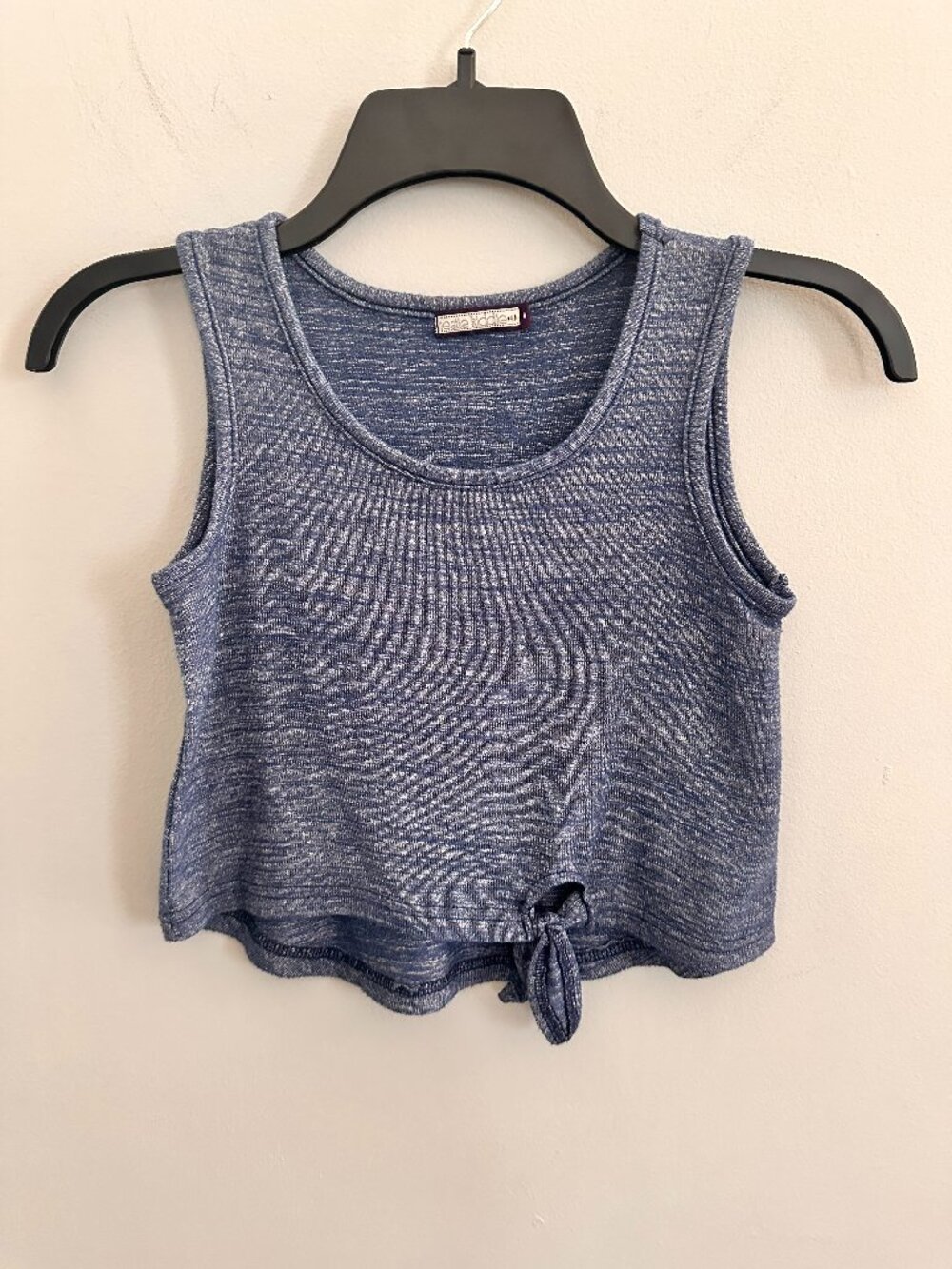 Belle Kiddie Girls Blue Heather Tie Front Tank Top Size 8
